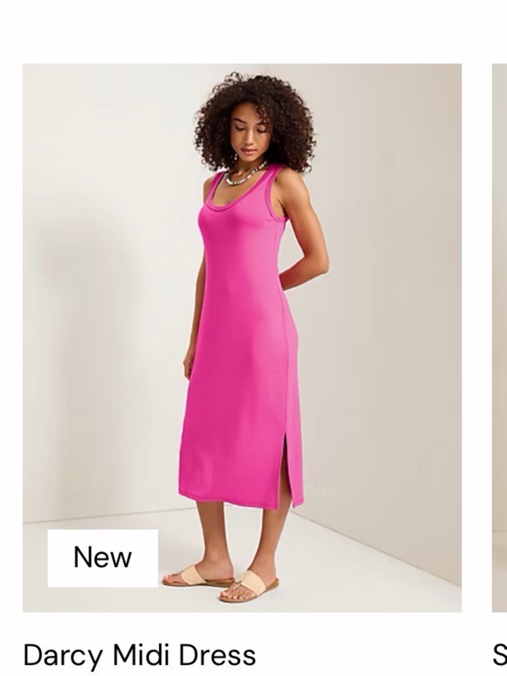 Darcy Midi Dress in Pink ( blue shown for back view example)